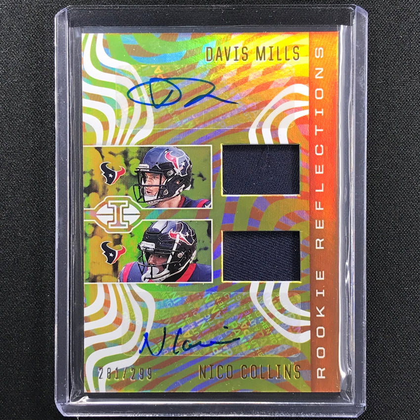 2021 Illusions Davis Mills Nico Collins Rookie Dual Patch Auto 281/299