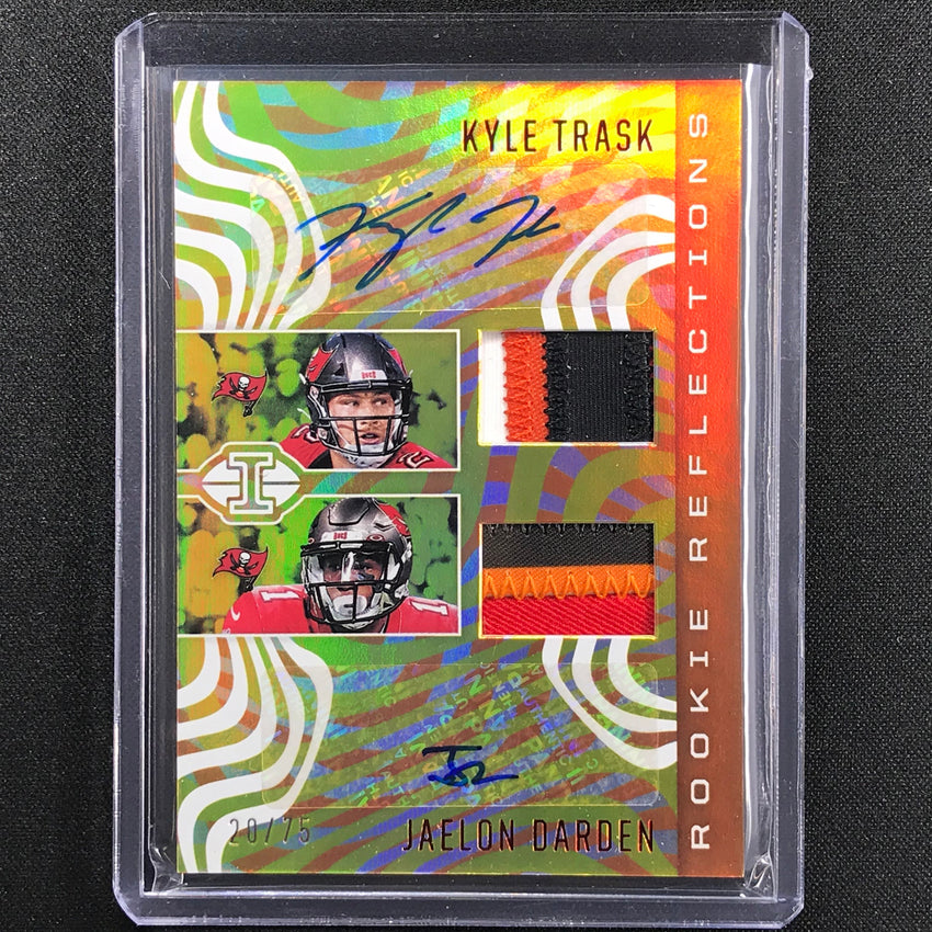 2021 Illusions KYLE TRASK JAELON DARDEN Rookie Dual Patch Auto Red 20/75