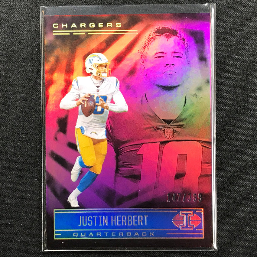 2021 Illusions JUSTIN HERBERT Trophy Collection Pink 147/399