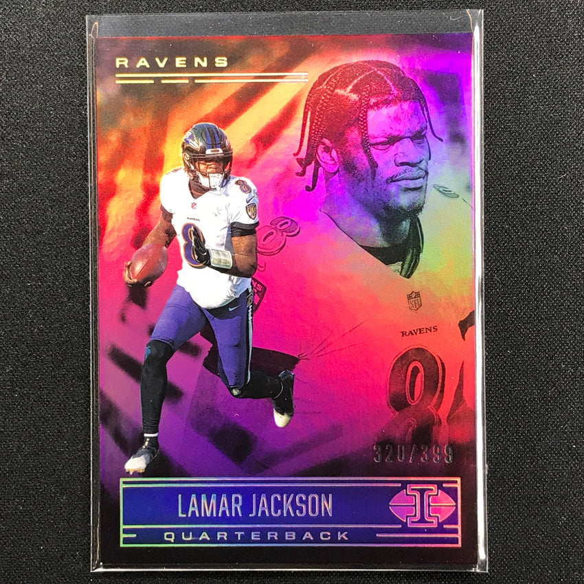 2021 Illusions Lamar Jackson Trophy Collection Pink 320/399