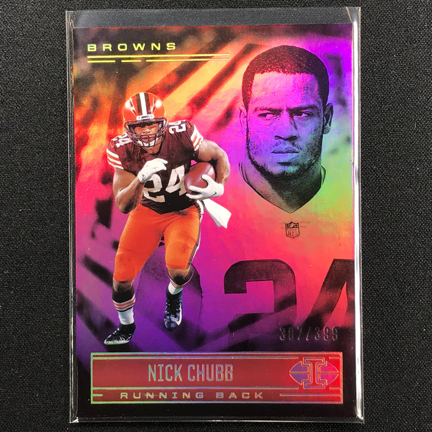 2021 Illusions Nick Chubb Trophy Collection Pink /399