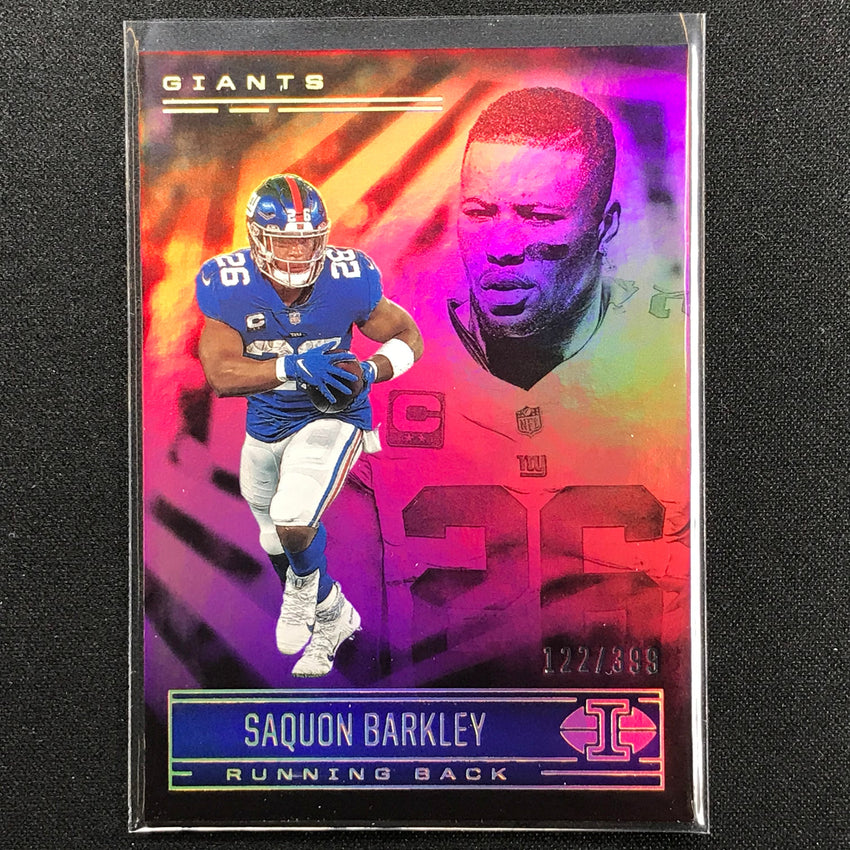 2021 Illusions Saquon Barkley Trophy Collection Pink /399