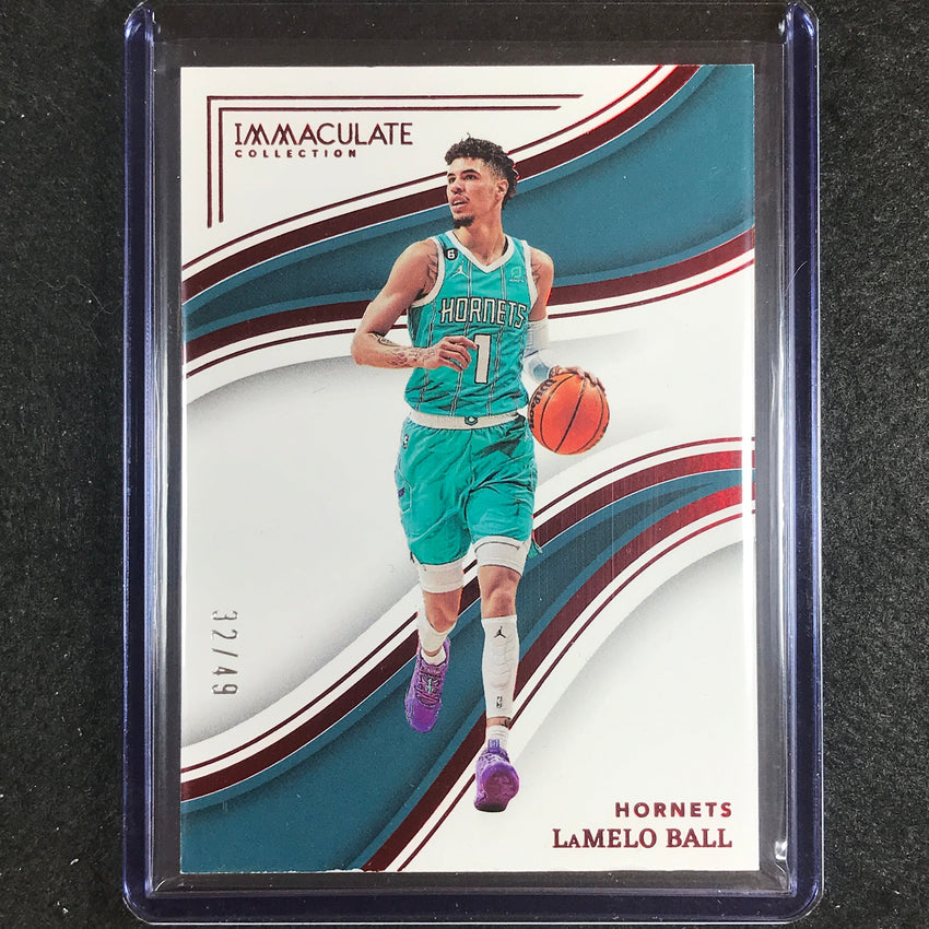 2022-23 Immaculate Lamelo Ball Base Red 32/49