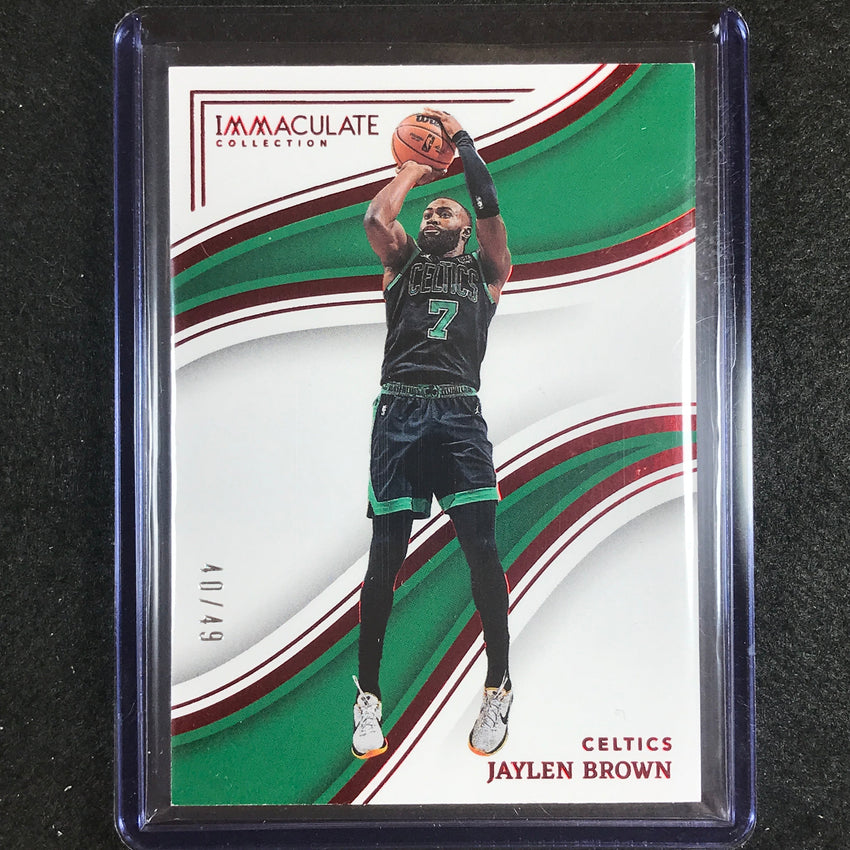 2022-23 Immaculate Jaylen Brown Base Red 40/49