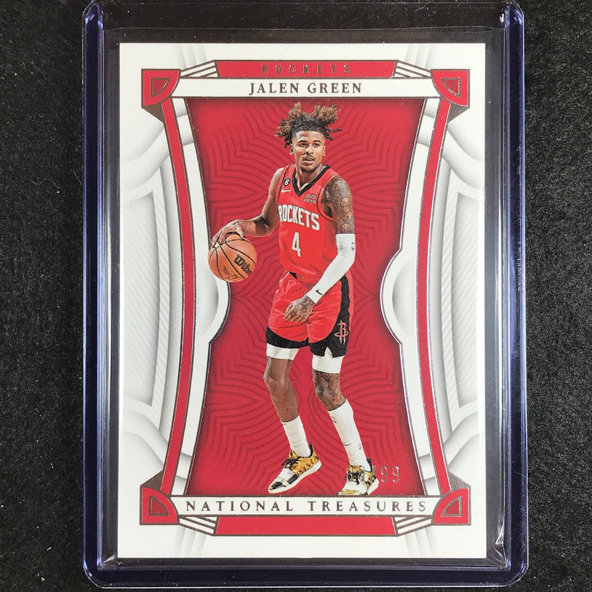 2022-23 National Treasures Jalen Green Base Silver 89/99