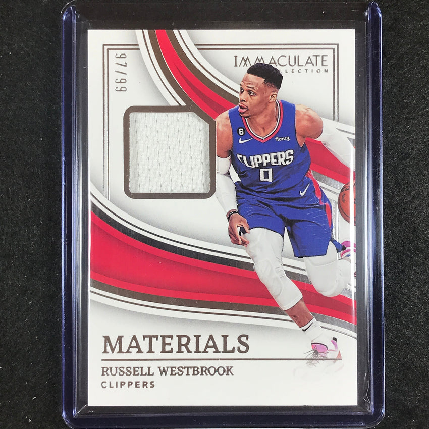2022-23 Immaculate Russell Westbrook Materials Jersey Relic 97/99