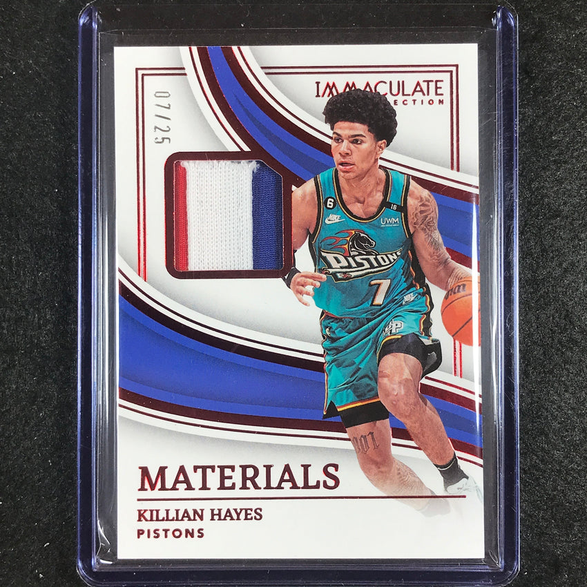 2022-23 Immaculate Killian Hayes Materials Patch Relic Red 7/25