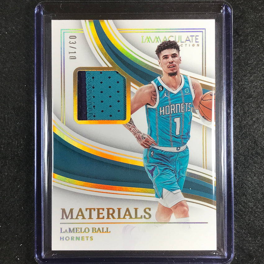 2022-23 Immaculate Lamelo Ball Materials Patch Relic Gold 3/10
