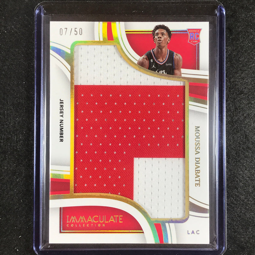 2022-23 Immaculate Moussa Diabate Rookie Jumbo Patches Jersey Number 7/50