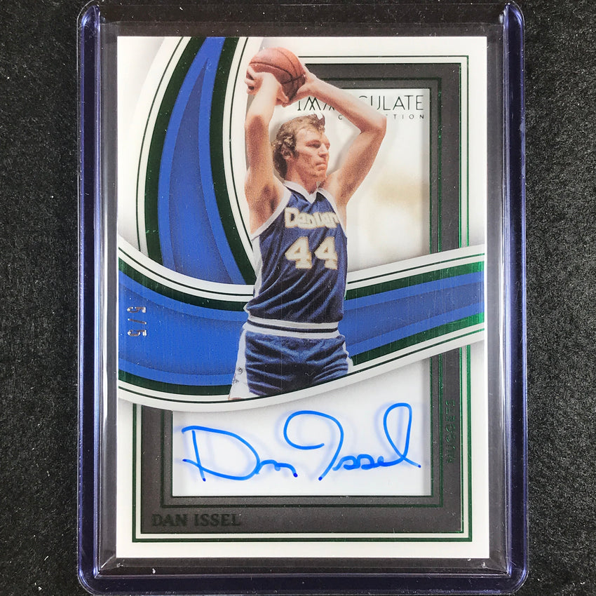 2022-23 Immaculate Dan Issel Shadowbox Signatures Auto Green 5/5