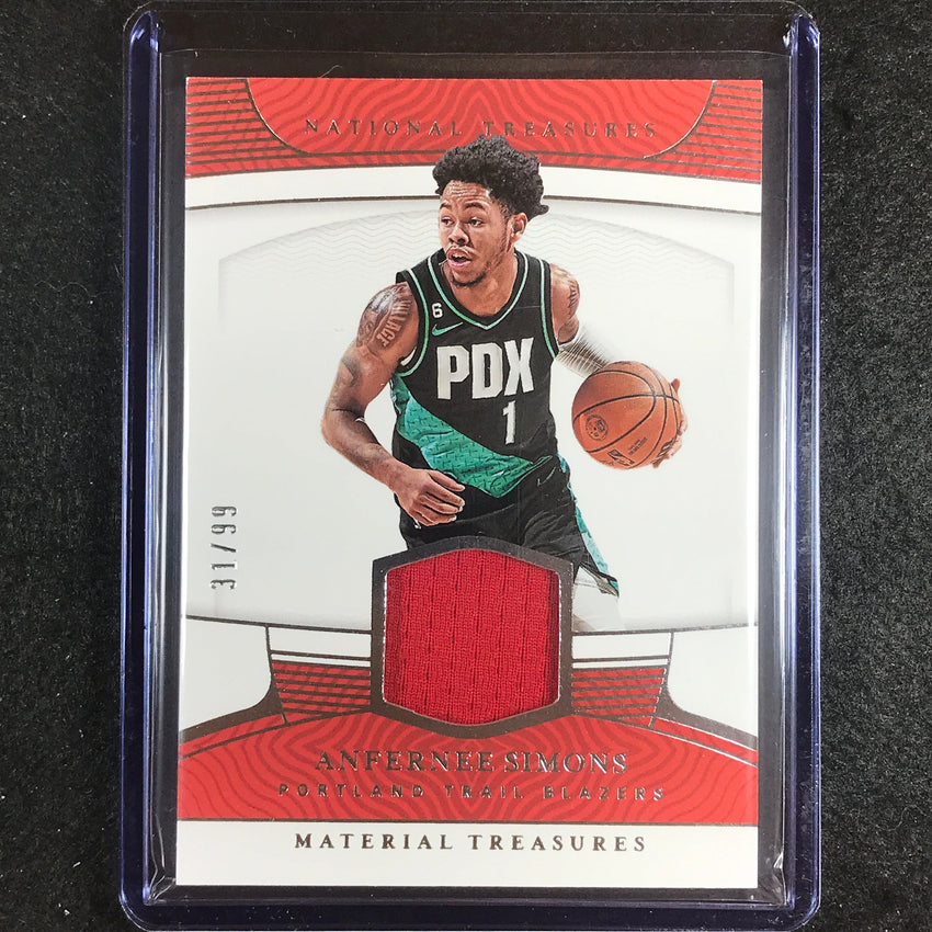 2022-23 National Treasures Anfernee Simons Material Treasures Jersey Relic 31/99