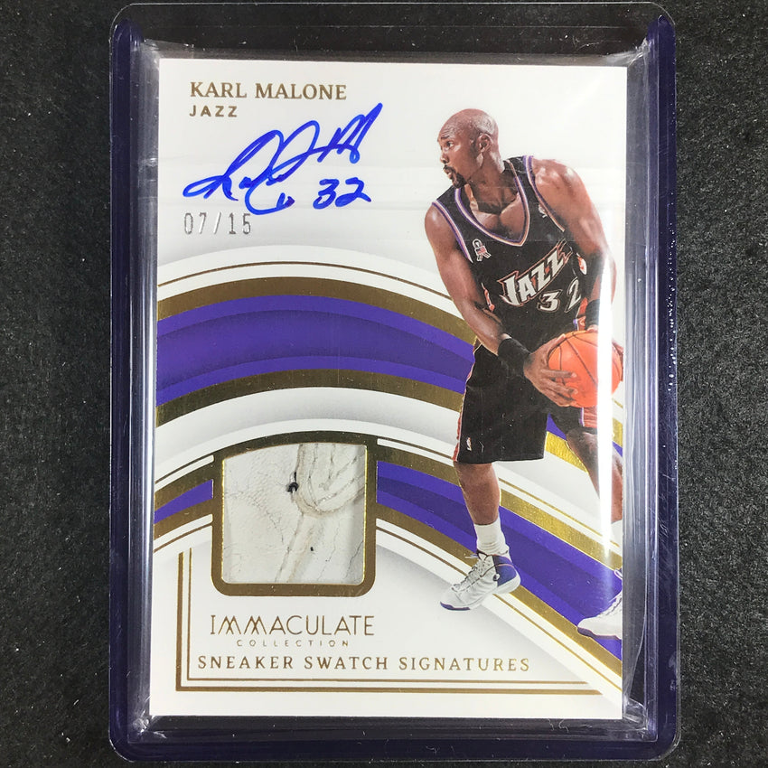 2022-23 Immaculate Karl Malone Sneaker Swatch Auto 7/15