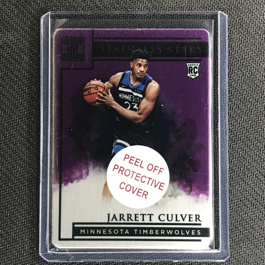 2019-20 Impeccable JARRETT CULVER Rookie Stainless Purple 23/49 Jsy # 1/1-Cherry Collectables