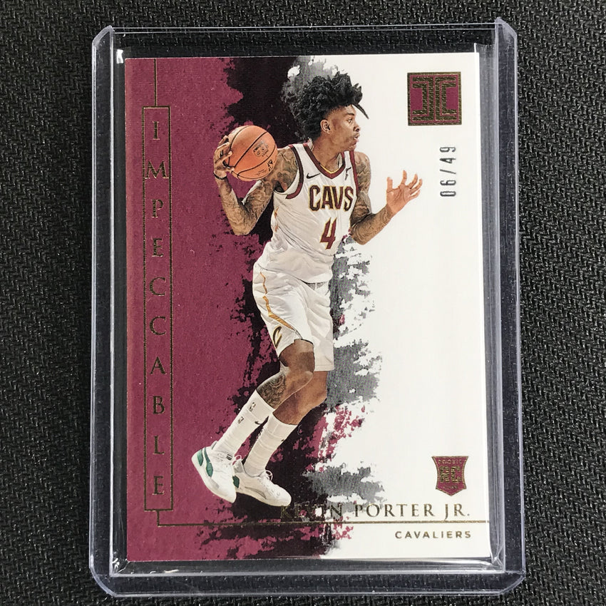 2019-20 Impeccable KEVIN PORTER JR Gold Base Rookie 6/49-Cherry Collectables