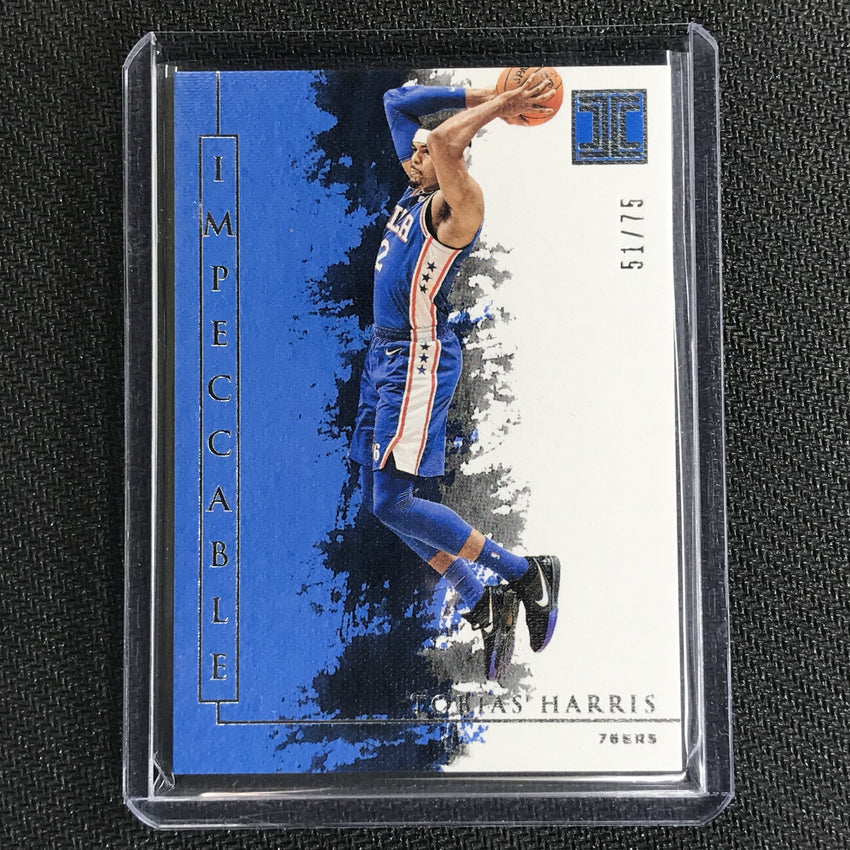 2019-20 Impeccable TOBIAS HARRIS Silver Base 51/75-Cherry Collectables