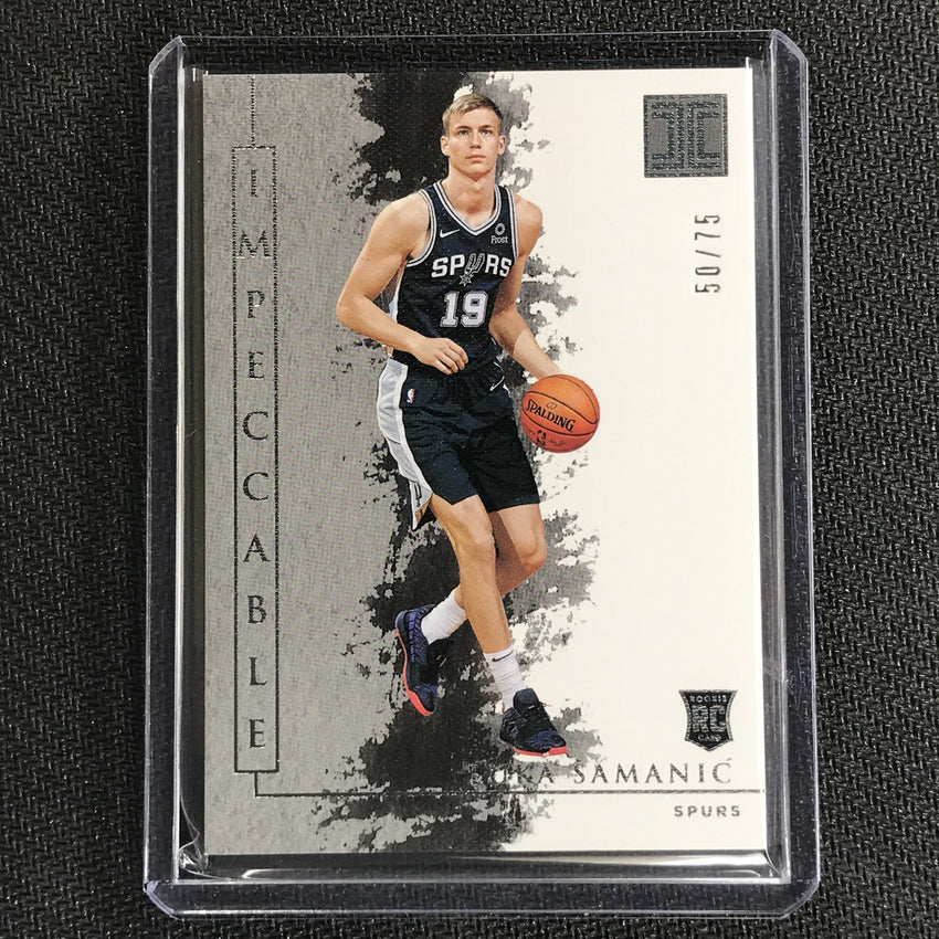 2019-20 Impeccable LUKA SAMANIC Silver Base Rookie 50/75-Cherry Collectables
