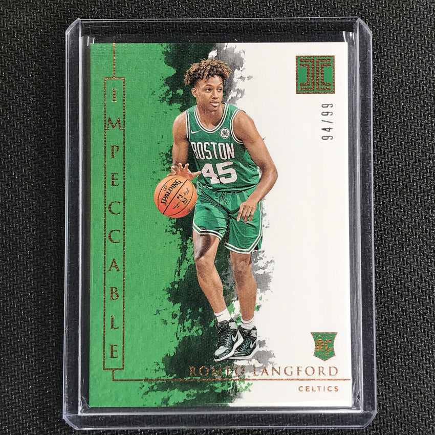 2019-20 Impeccable ROMEO LANGFORD Bronze Base Rookie 94/99-Cherry Collectables