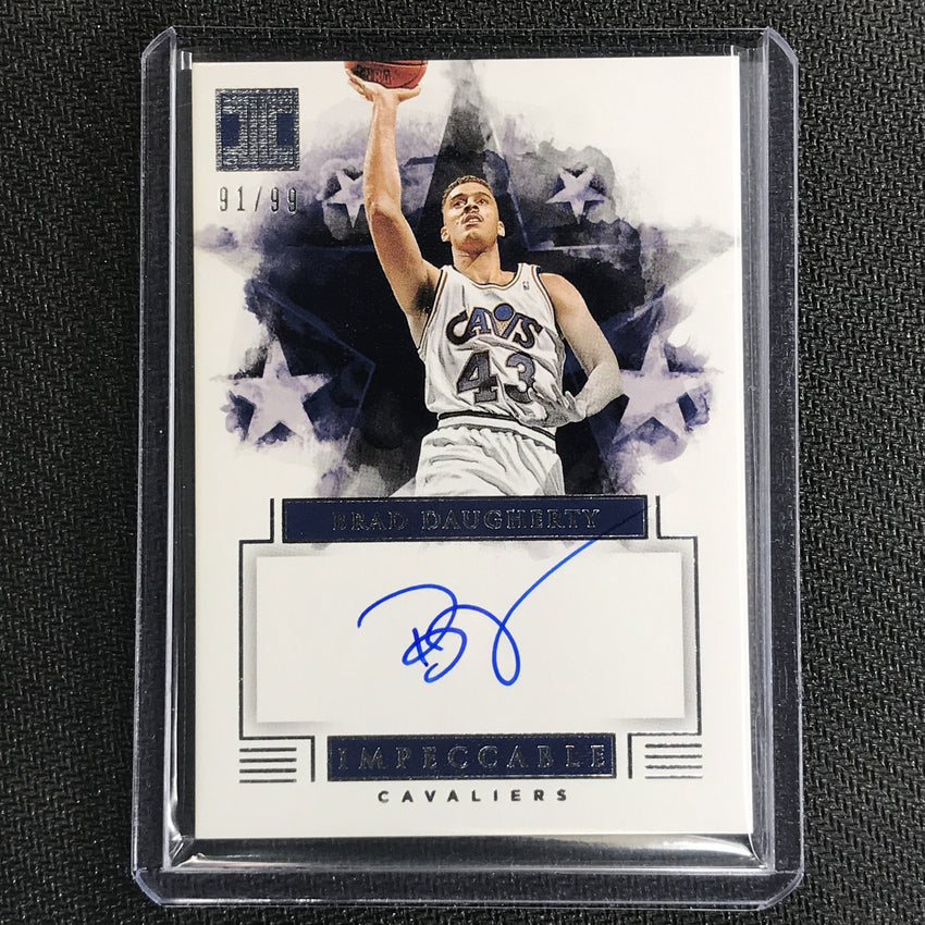 2019-20 Impeccable BRAD DAUGHERTY Impeccable Stars Auto 91/99-Cherry Collectables