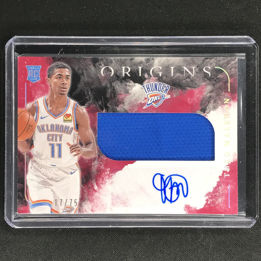 2020-21 Origins THEO MALEDON Rookie Jersey Auto Red 17/75-Cherry Collectables