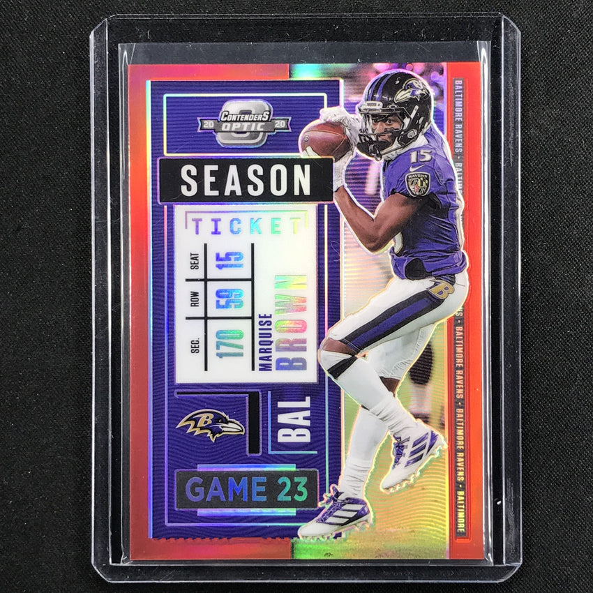 2020 Contenders Optic MARQUISE BROWN Season Ticket Red 125/125-Cherry Collectables