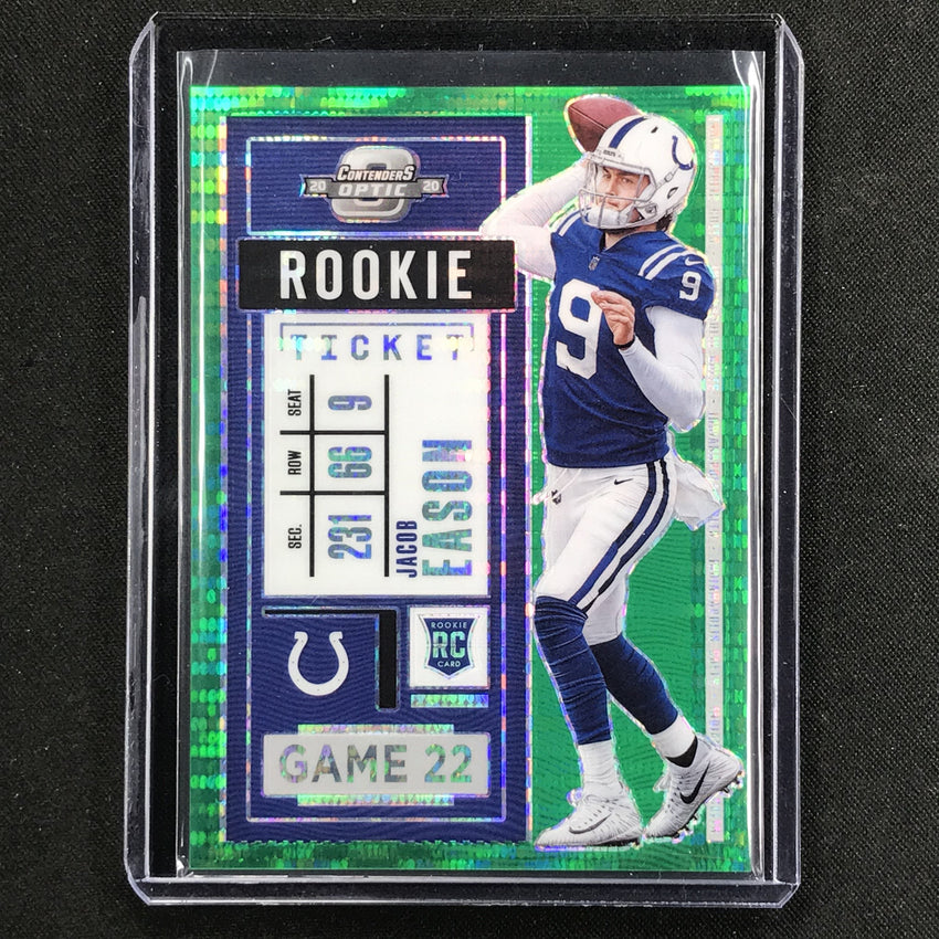 2020 Contenders Optic JACOB EASON Rookie Ticket Green Pulsar 24/27-Cherry Collectables