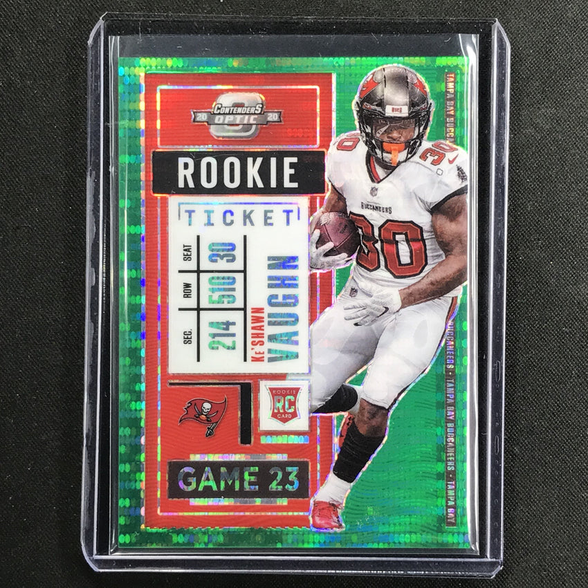 2020 Contenders Optic KE'SHAWN VAUGHN Rookie Ticket Green Pulsar 25/27-Cherry Collectables