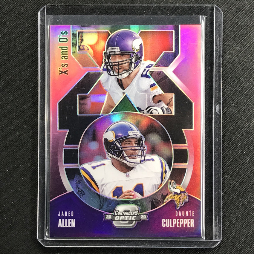 2020 Contenders Optic DAUNTE CULPEPPER JARED ALLEN X's and O's Pink 18/75-Cherry Collectables