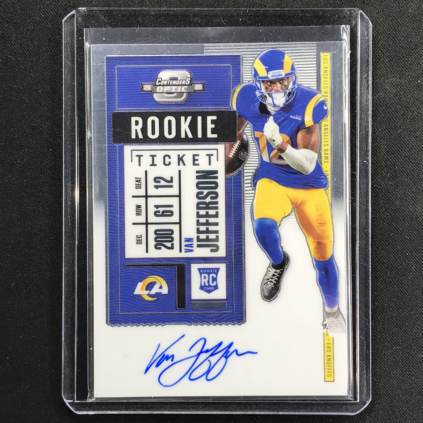 2020 Contenders Optic VAN JEFFERSON Rookie Ticket RPS Auto #124-Cherry Collectables