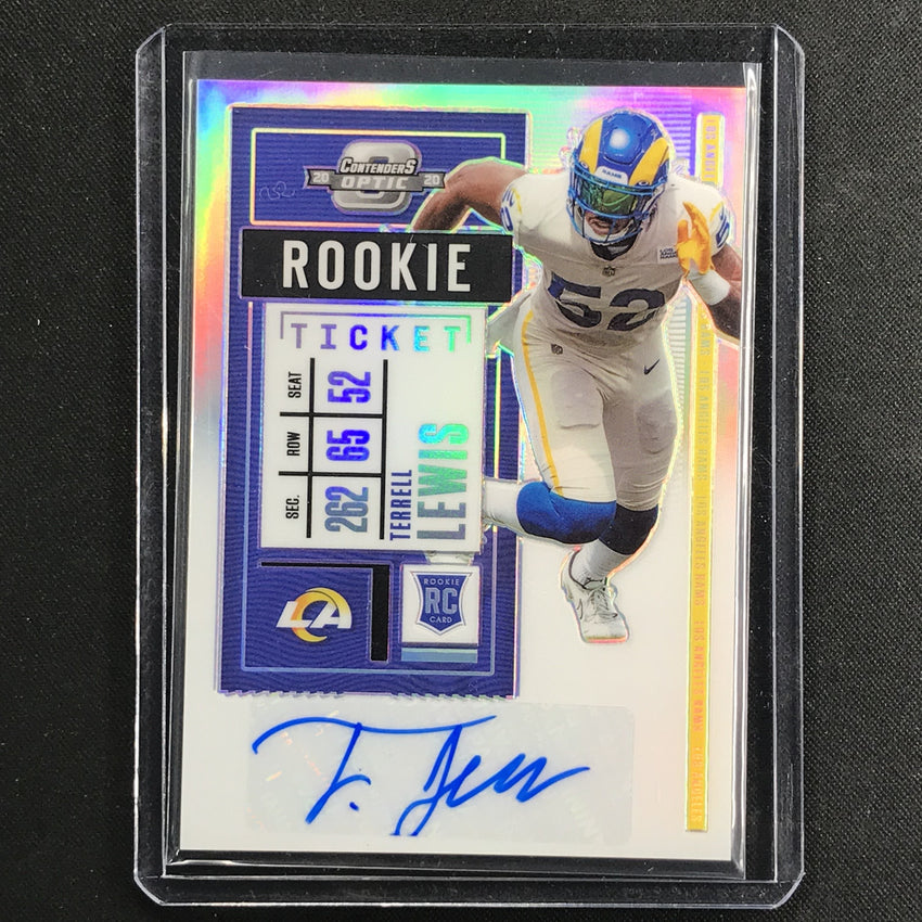 2020 Contenders Optic TERRELL LEWIS Rookie Ticket RPS Auto Prizm Silver #166-Cherry Collectables