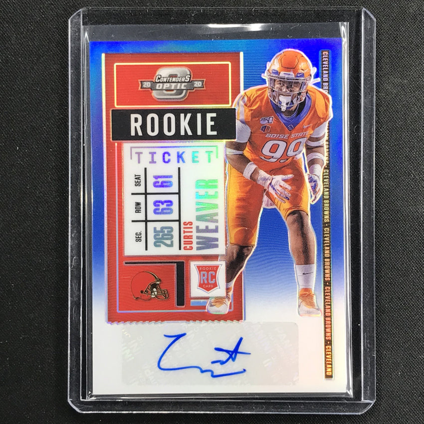 2020 Contenders Optic CURTIS WEAVER Rookie Ticket RPS Auto Blue 27/99-Cherry Collectables