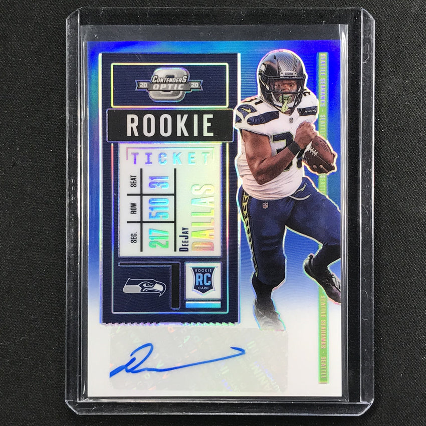 2020 Contenders Optic DEEJAY DALLAS Rookie Ticket RPS Auto Blue 24/99-Cherry Collectables
