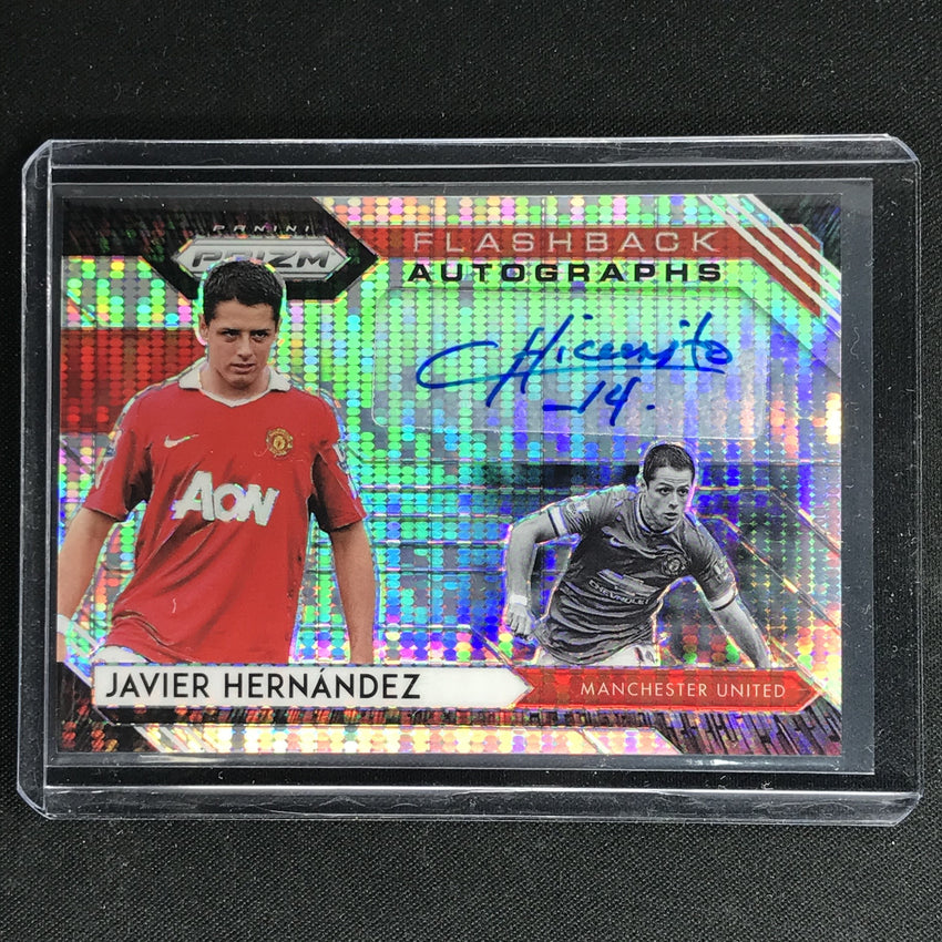 2020-21 Prizm Epl Javier Hernandez Flashback Auto Breakaway Silver No Jh