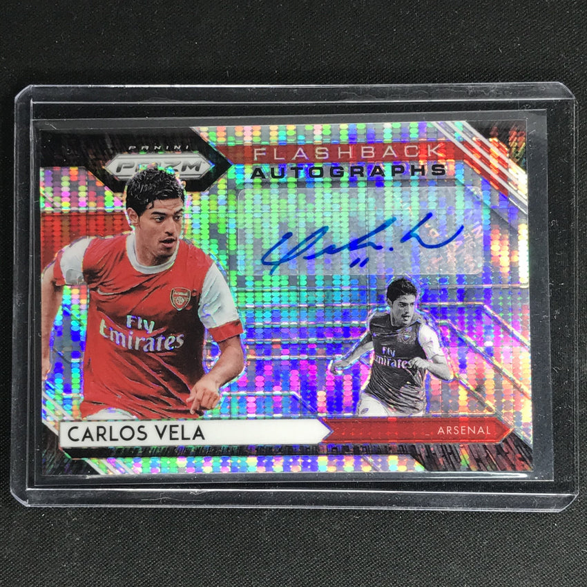 2020-21 Prizm Epl Carlos Vela Flashback Auto Breakaway Silver No Cve