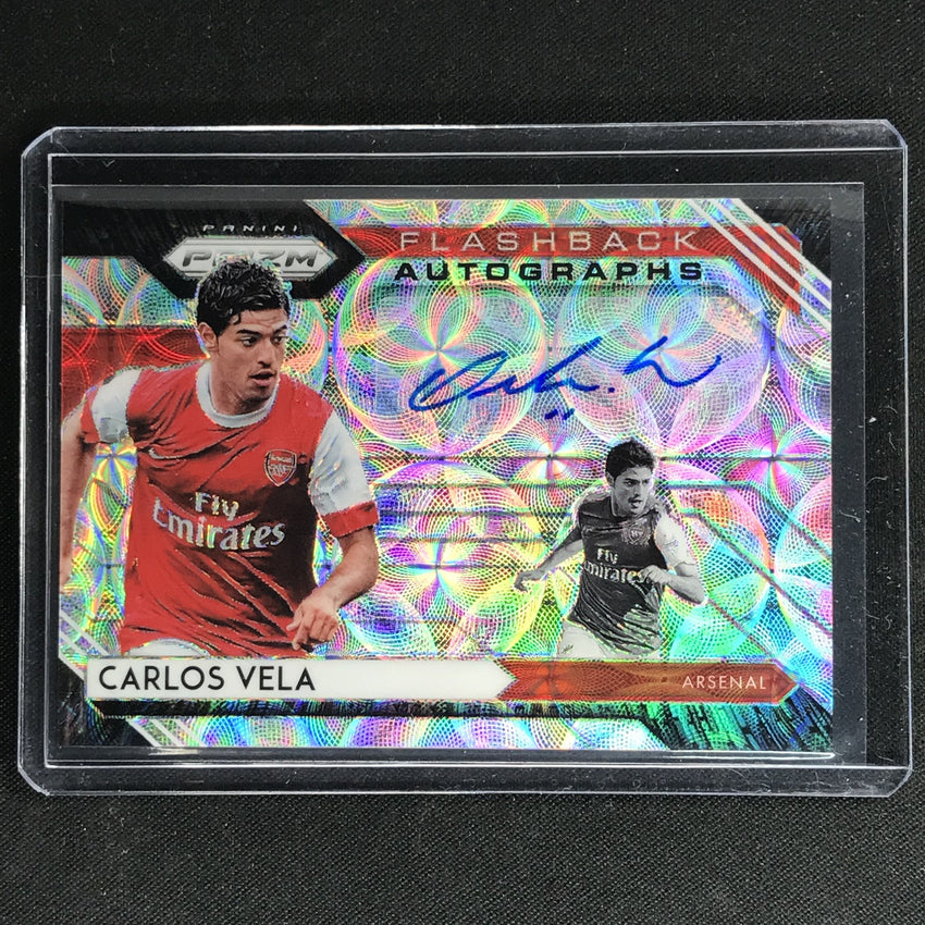 2020-21 Prizm Epl Carlos Vela Flashback Auto Choice Silver No Cve B