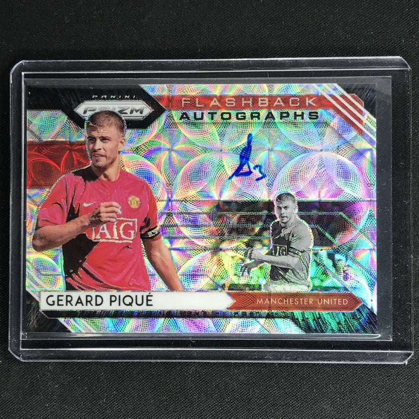 2020-21 Prizm Epl Gerard Pique Flashback Auto Choice Silver No Gp