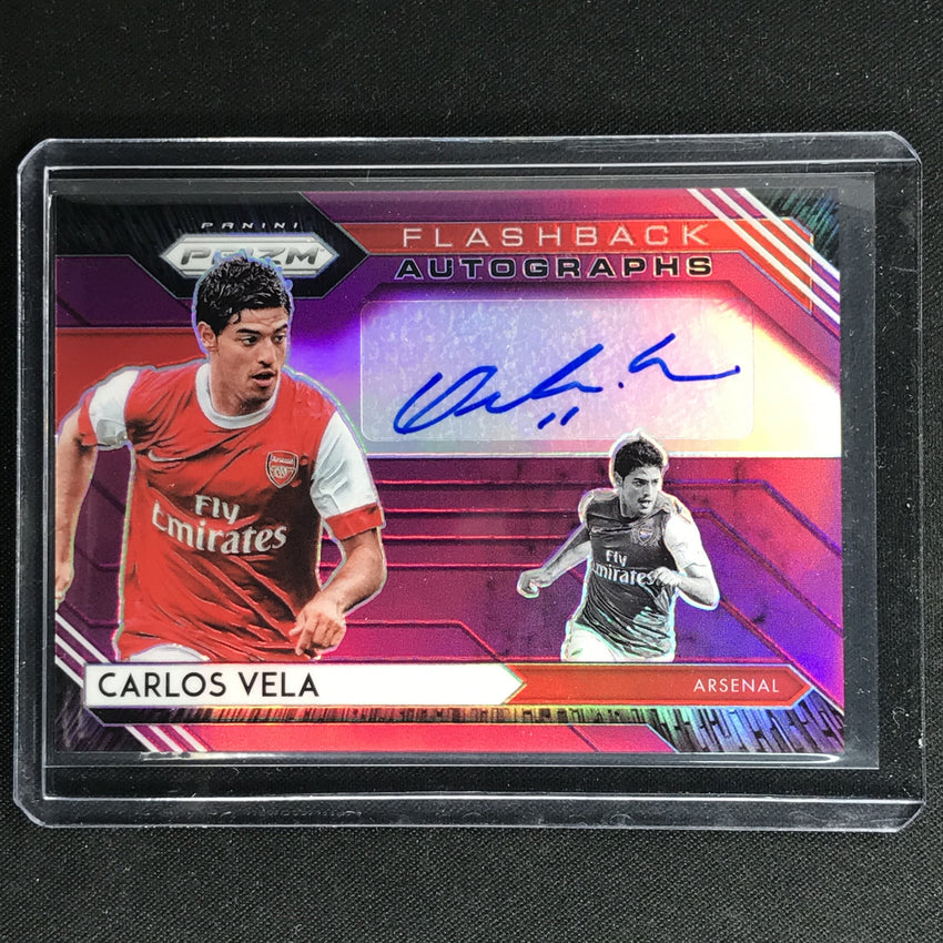 2020-21 Prizm Epl Carlos Vela Flashback Auto Purple 9/99