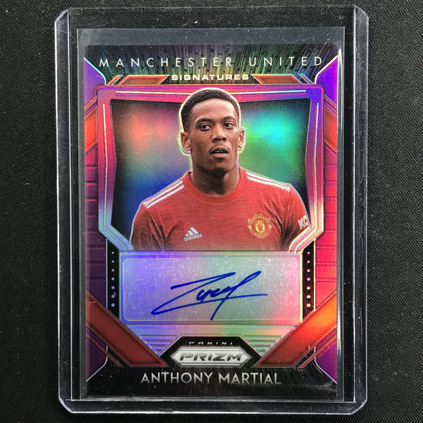 2020-21 Prizm Epl Anthony Martial Signatures Auto Purple 24/49