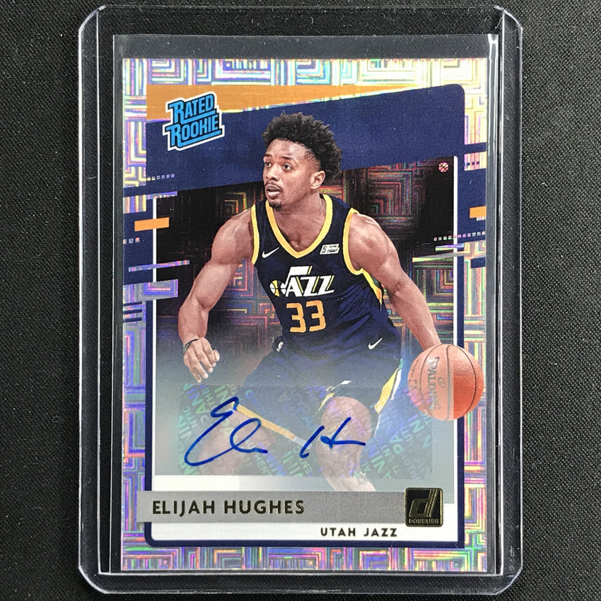 2020-21 Donruss ELIJAH HUGHES Choice Rated Rookie Auto Infinite #246-Cherry Collectables
