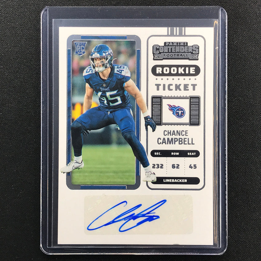 2022 Contenders CHANCE CAMPBELL Rookie Ticket Auto Base #251