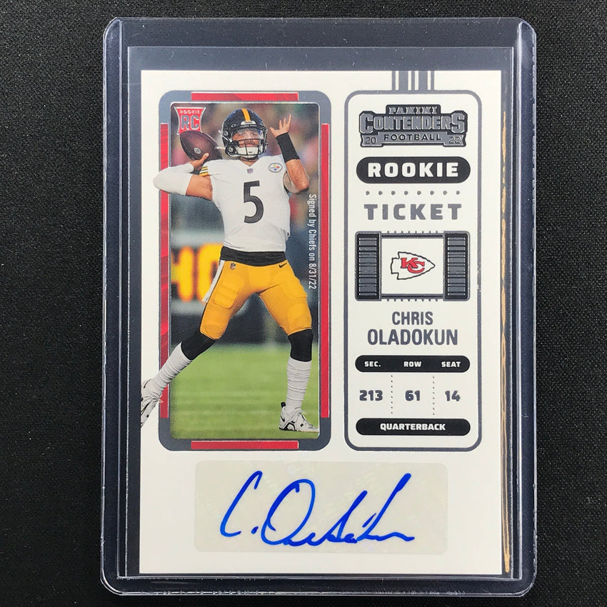 2022 Contenders CHRIS OLADOKUN Rookie Ticket Auto Base #256