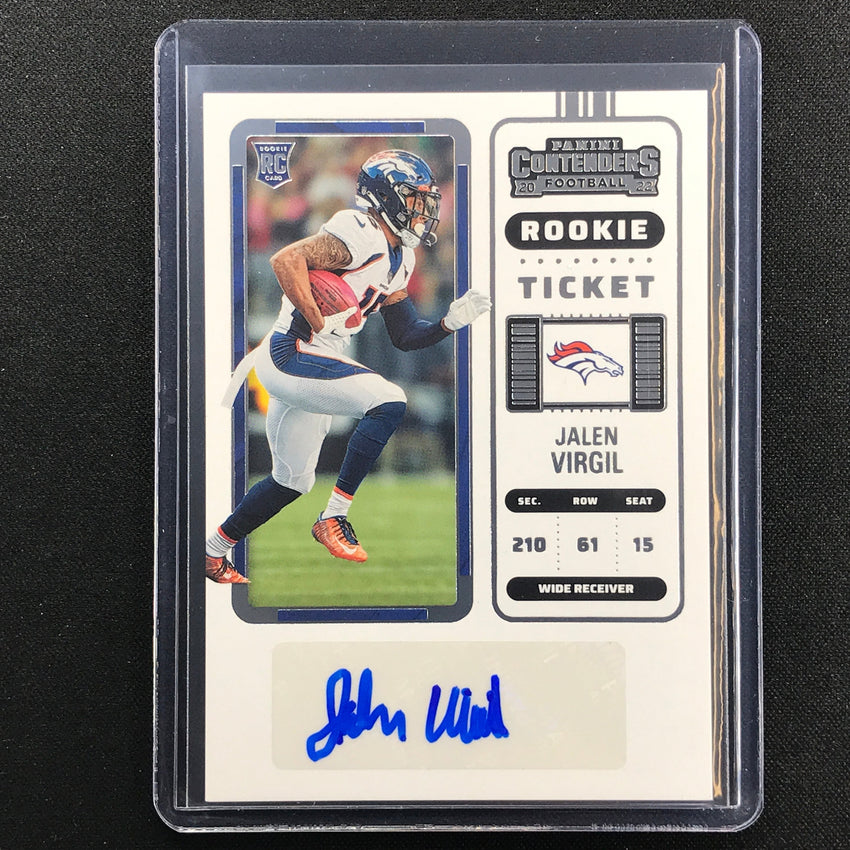 2022 Contenders JALEN VIRGIL Rookie Ticket Auto Base #270