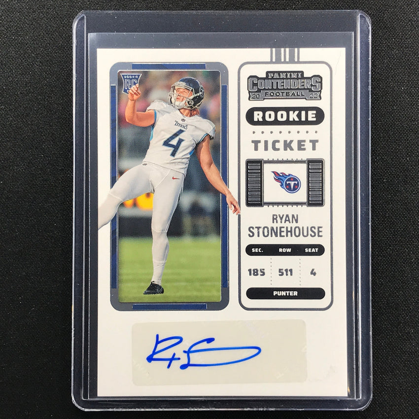 2022 Contenders RYAN STONEHOUSE Rookie Ticket Auto Base #275