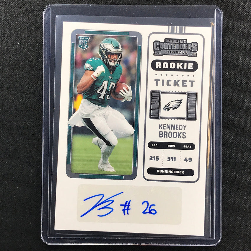 2022 Contenders Kennedy Brooks Rookie Ticket Auto Base No 282