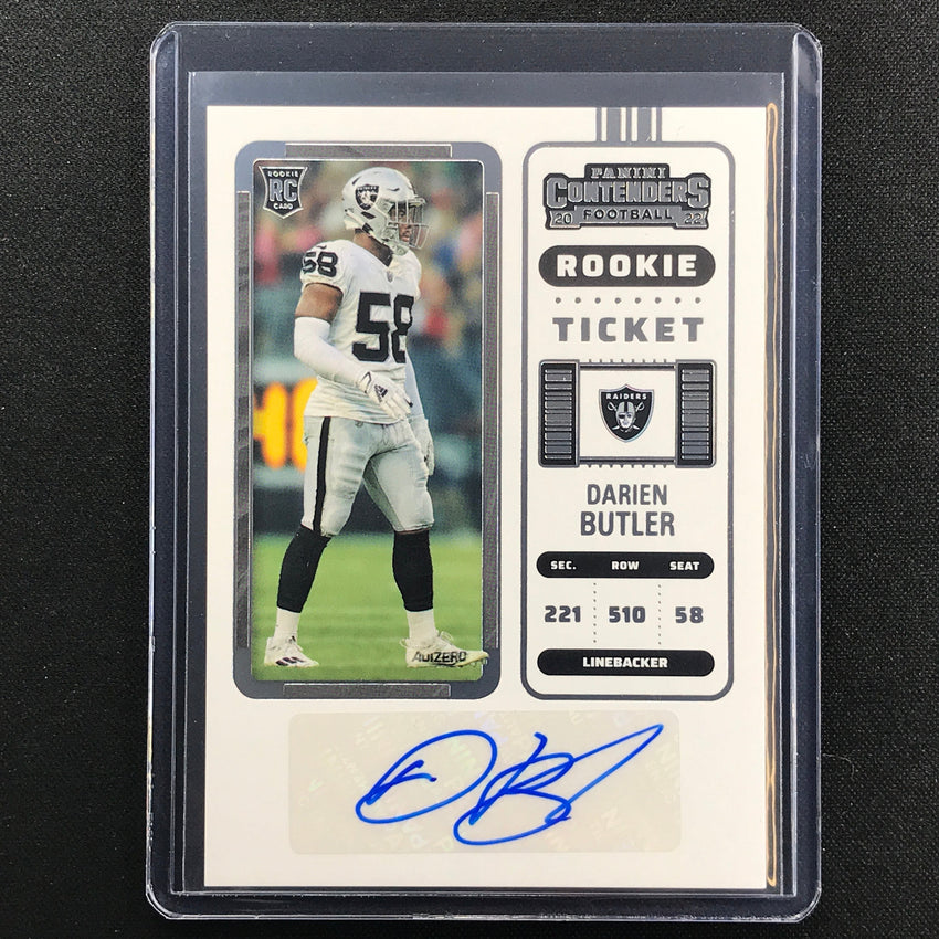 2022 Contenders DARIEN BUTLER Rookie Ticket Auto Base #290