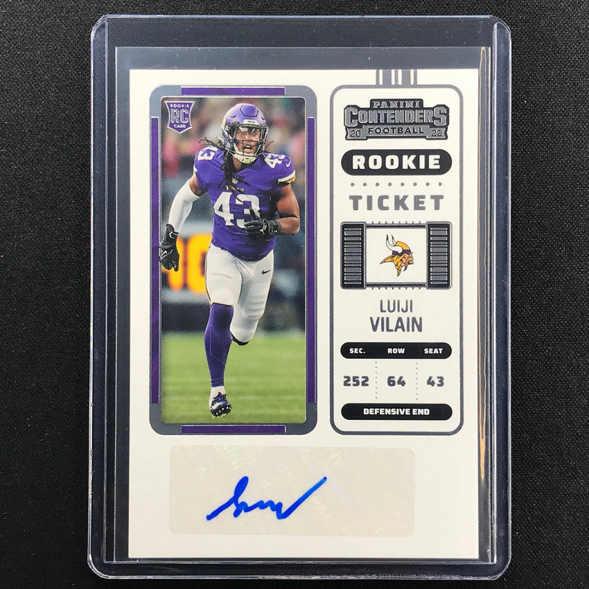 2022 Contenders LUIJI VILAIN Rookie Ticket Auto Base #293