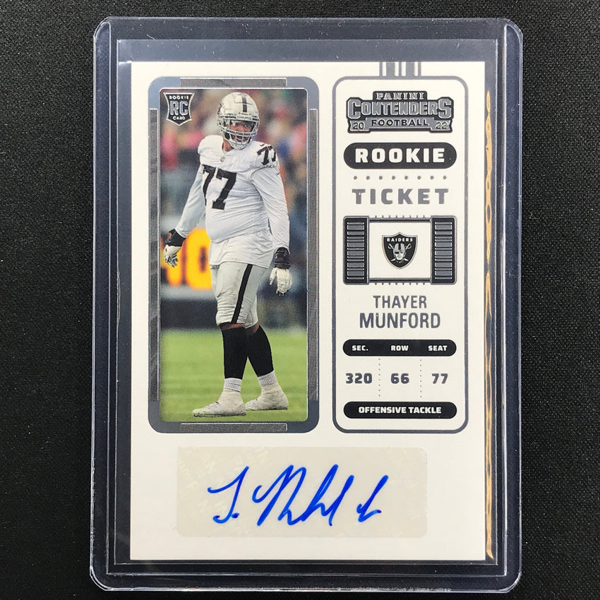 2022 Contenders THAYER MUNFORD Rookie Ticket Auto Base #298