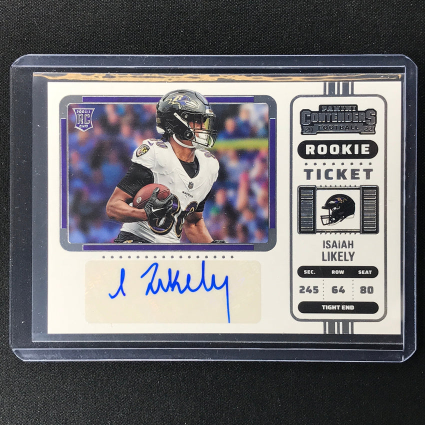 2022 Contenders Isaiah Likely Rookie Ticket Variation Auto Base No 216