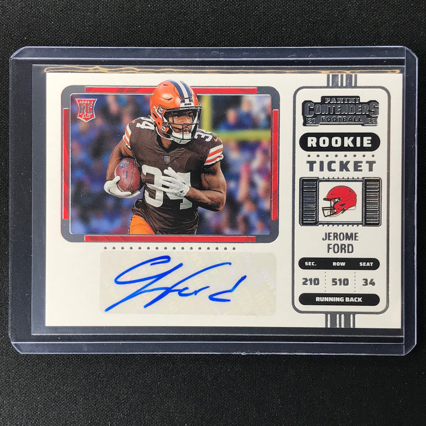2022 Contenders Jerome Ford Rookie Ticket Variation Auto Base No 225