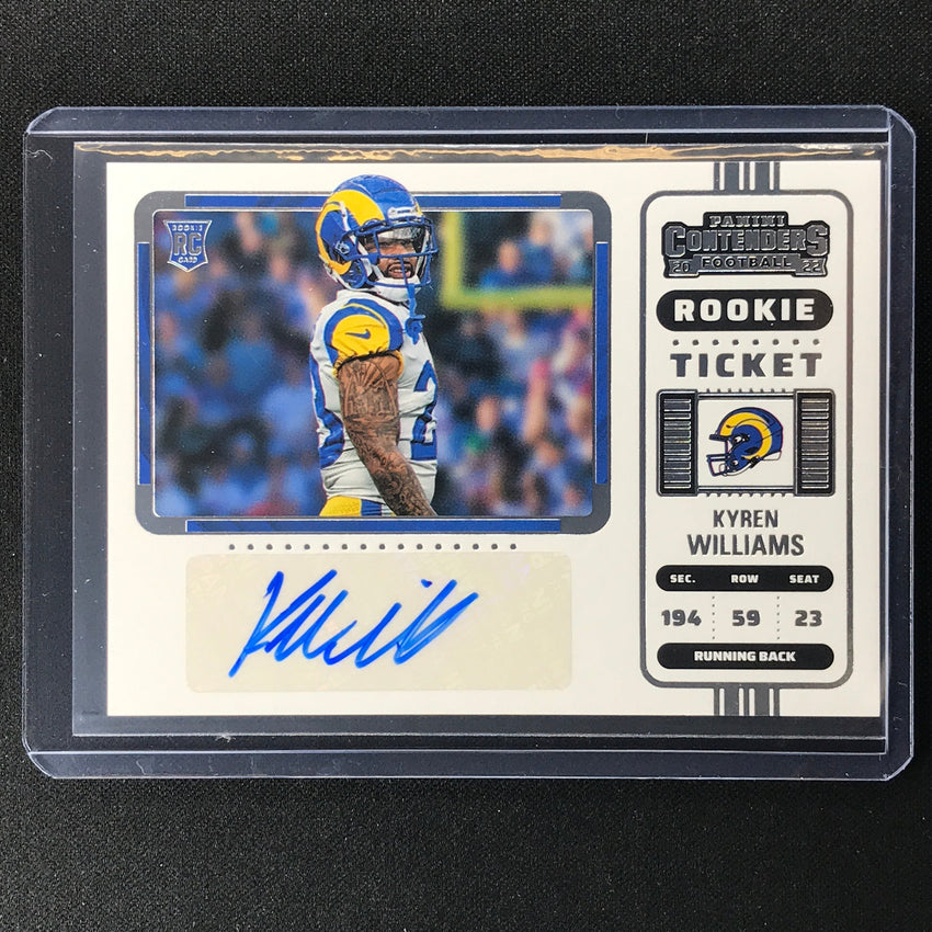 2022 Contenders Kyren Williams Rookie Ticket Variation Auto Base No 229
