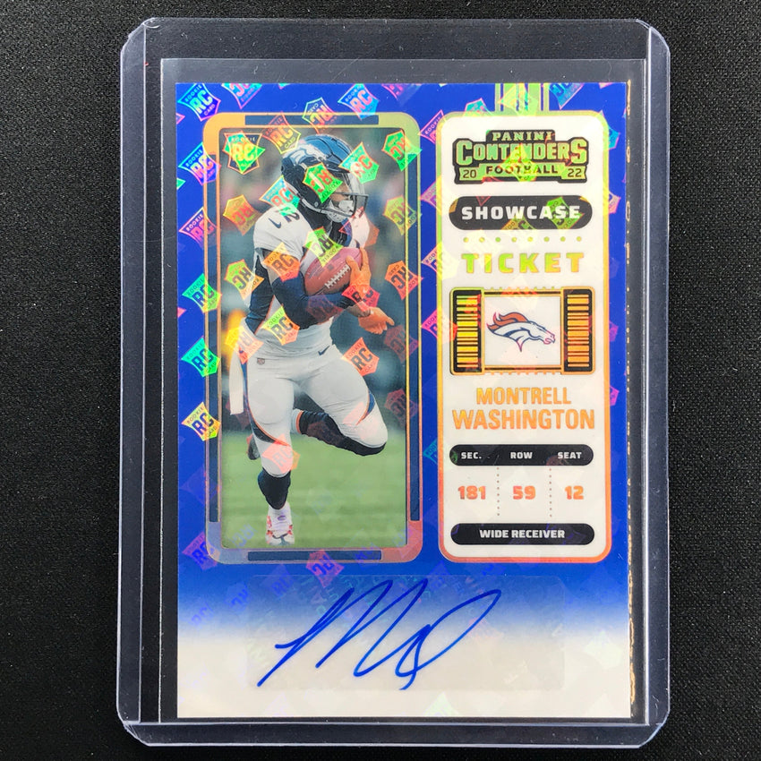 2022 Contenders MONTRELL WASHINGTON Rookie Ticket Auto Showcase SP #227